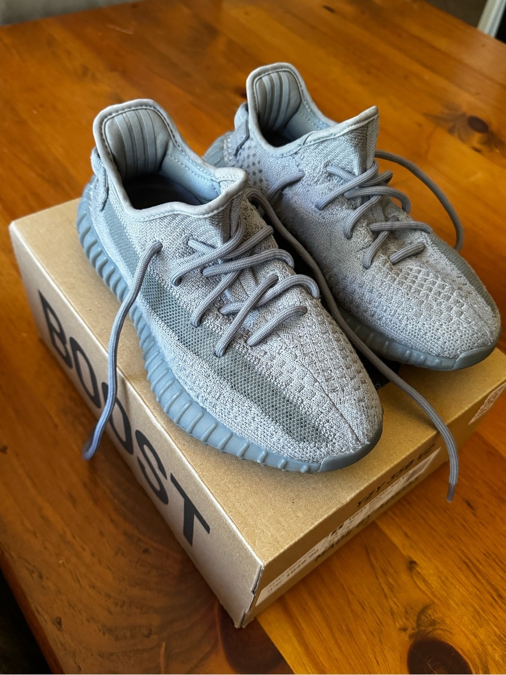 Yeezy Boost Low-Top Sneakers in Light Gray